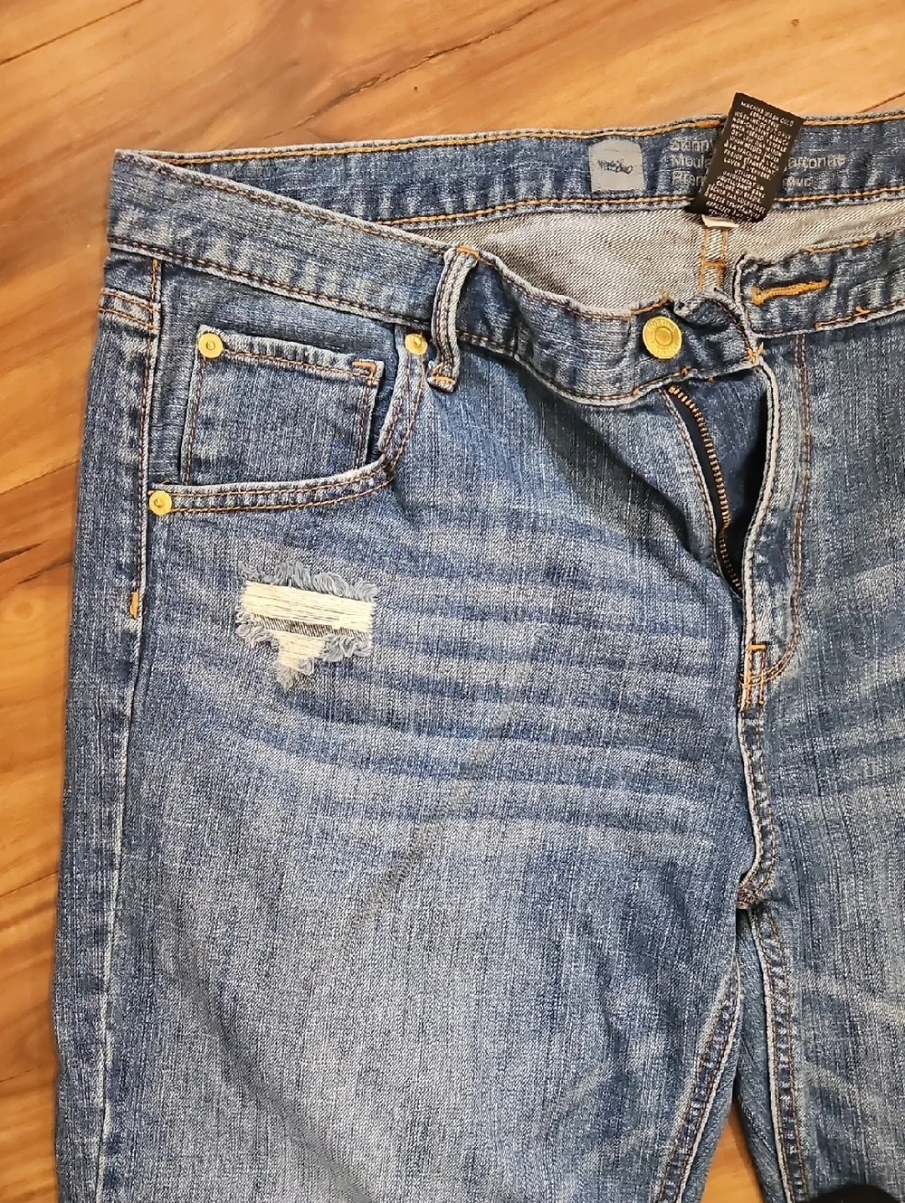 Mossimo Skinny Boyfriend Blue Denim Cotton Spandex Blend Womens Jeans Sz 14 - Picture 3 of 6